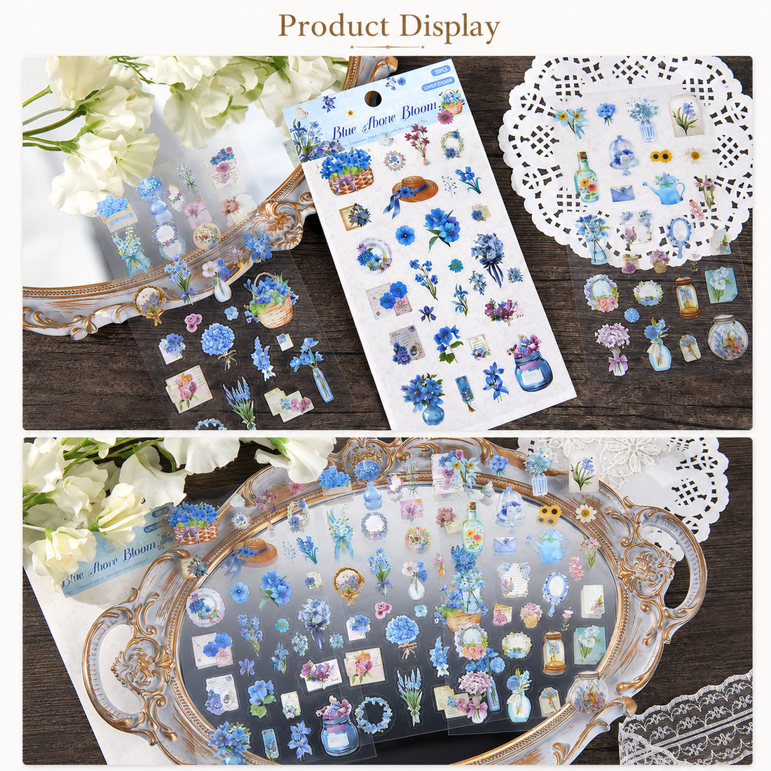 Wandering Blossom PET Floral Sticker Pack (3 Sheets)