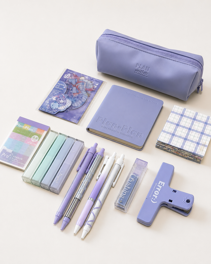 Aesthetic Purple Stationery Gift Set by Planwith - aesthetic stationery and journaling supplies at Lumiyear
