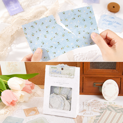 MISSTIME Floral Rhyme Poetry Vintage Material Paper Pack (100 Psc)