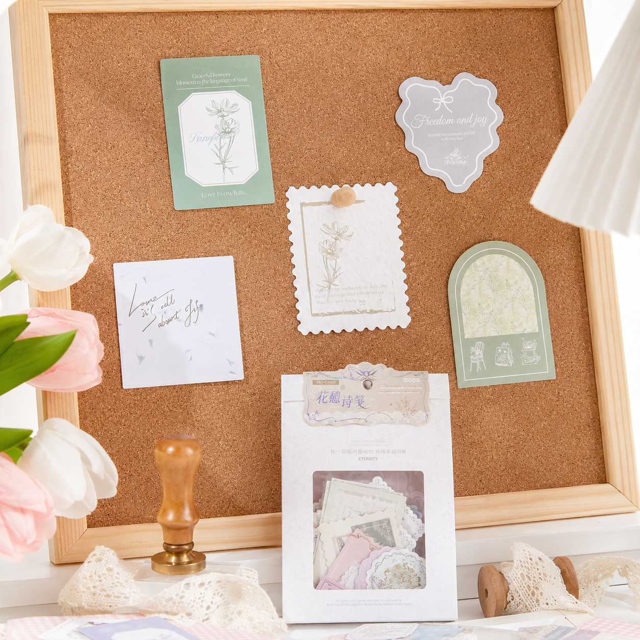 MISSTIME Floral Rhyme Poetry Vintage Material Paper Pack (100 Psc)