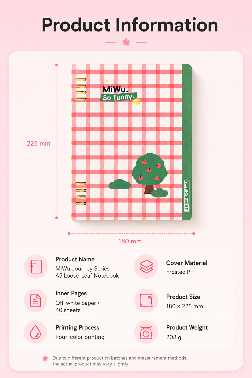 "Color Art" A5 Flexible Loose-Leaf Notebook by ledai - aesthetic stationery and journaling supplies at Lumiyear