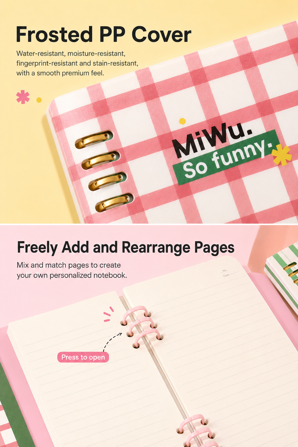 "Color Art" A5 Flexible Loose-Leaf Notebook by ledai - aesthetic stationery and journaling supplies at Lumiyear