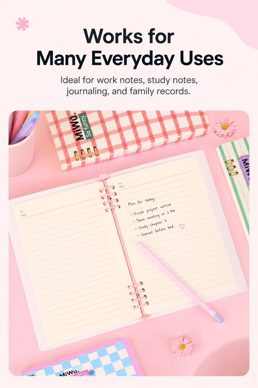 "Color Art" A5 Flexible Loose-Leaf Notebook by ledai - aesthetic stationery and journaling supplies at Lumiyear