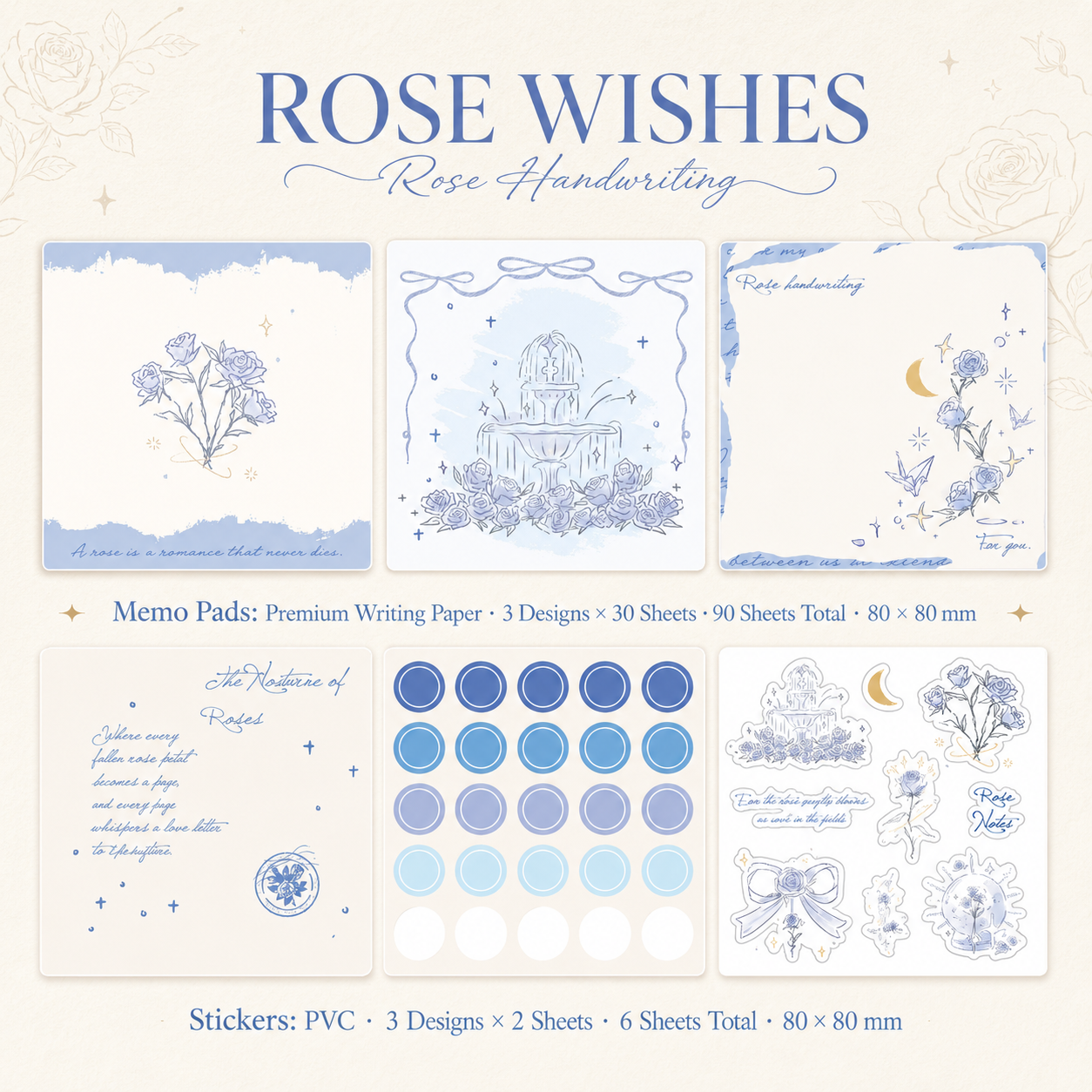 "Rose's Letter" Series Premium Memo Pad