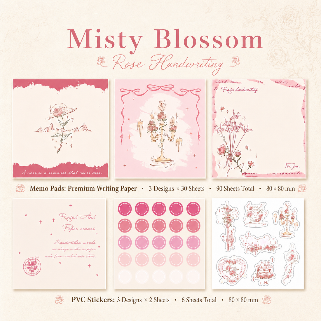 "Rose's Letter" Series Premium Memo Pad