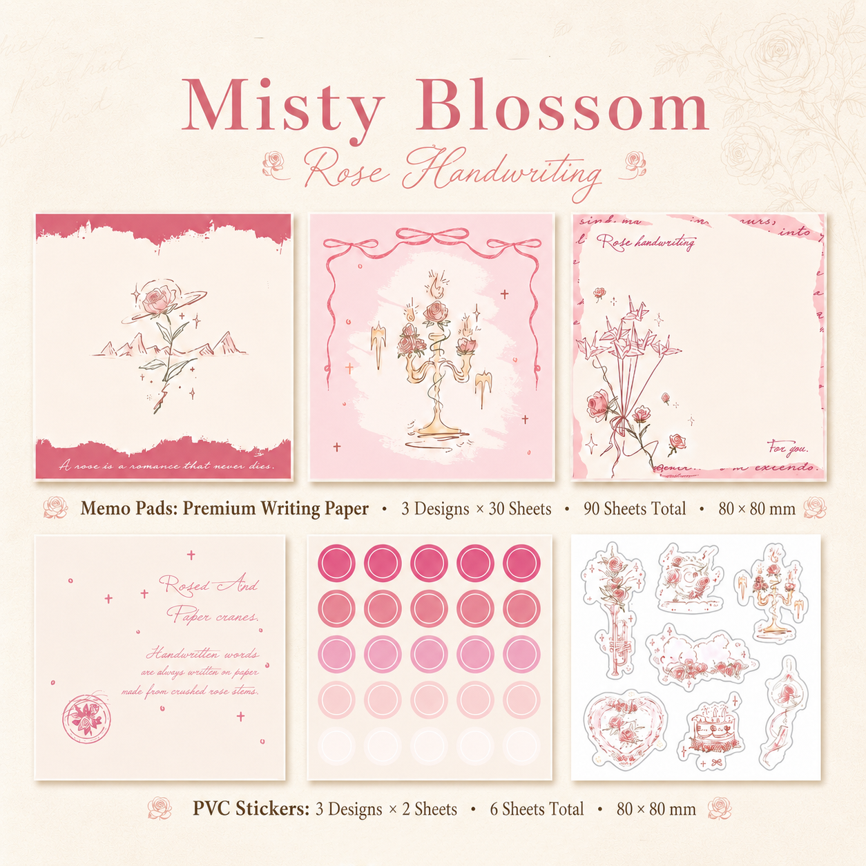 "Rose's Letter" Series Premium Memo Pad