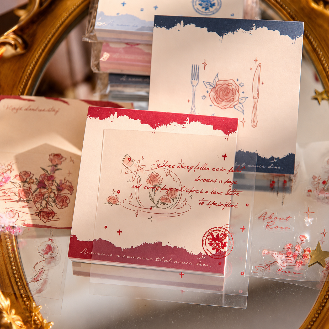 "Rose's Letter" Series Premium Memo Pad by mr.paper - aesthetic stationery and journaling supplies at Lumiyear