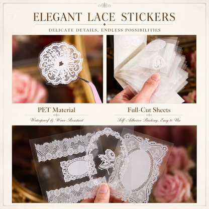 "Lace Aesthetics" Retro Sticker Book Series