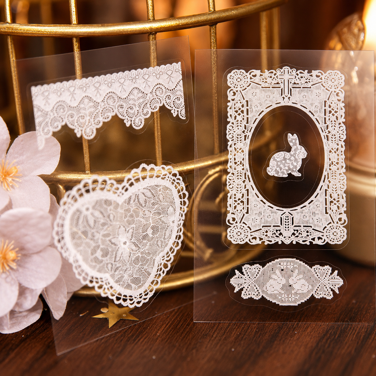 "Lace Aesthetics" Retro Sticker Book Series