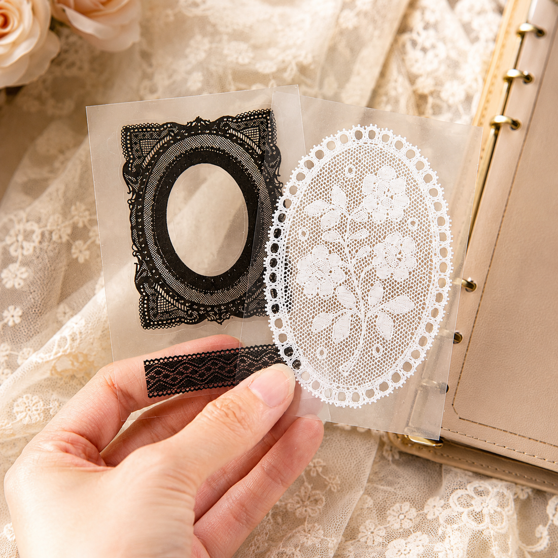 "Lace Aesthetics" Retro Sticker Book Series by mr.paper - aesthetic stationery and journaling supplies at Lumiyear