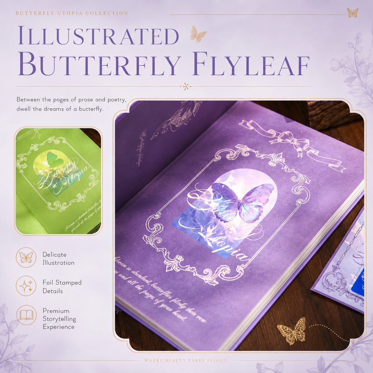 "Butterfly Utopia" Premium Hardcover Notebook Gift Box Set