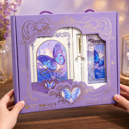 "Butterfly Utopia" Premium Hardcover Notebook Gift Box Set by mr.paper - aesthetic stationery and journaling supplies at