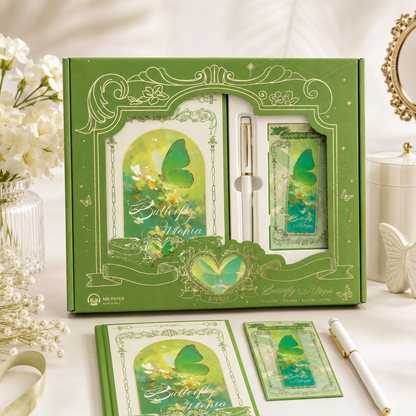 "Butterfly Utopia" Premium Hardcover Notebook Gift Box Set by mr.paper - aesthetic stationery and journaling supplies at