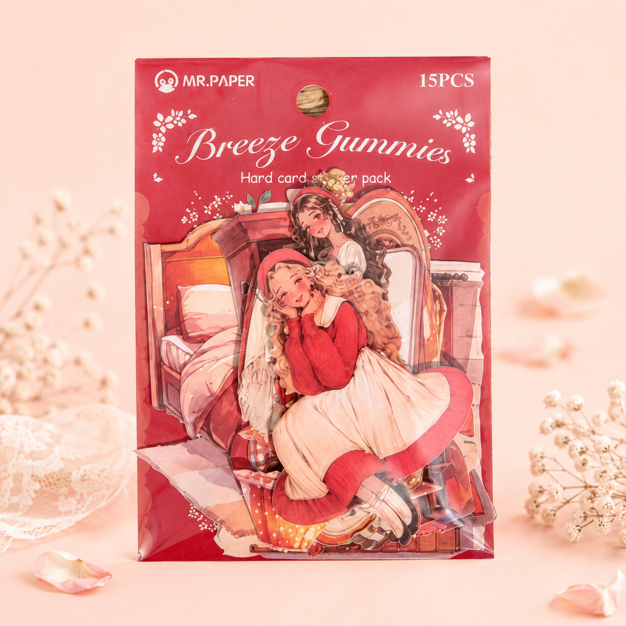 "Romantic Whisper" Series Large Silhouette Sticker Pack by mr.paper - aesthetic stationery and journaling supplies at