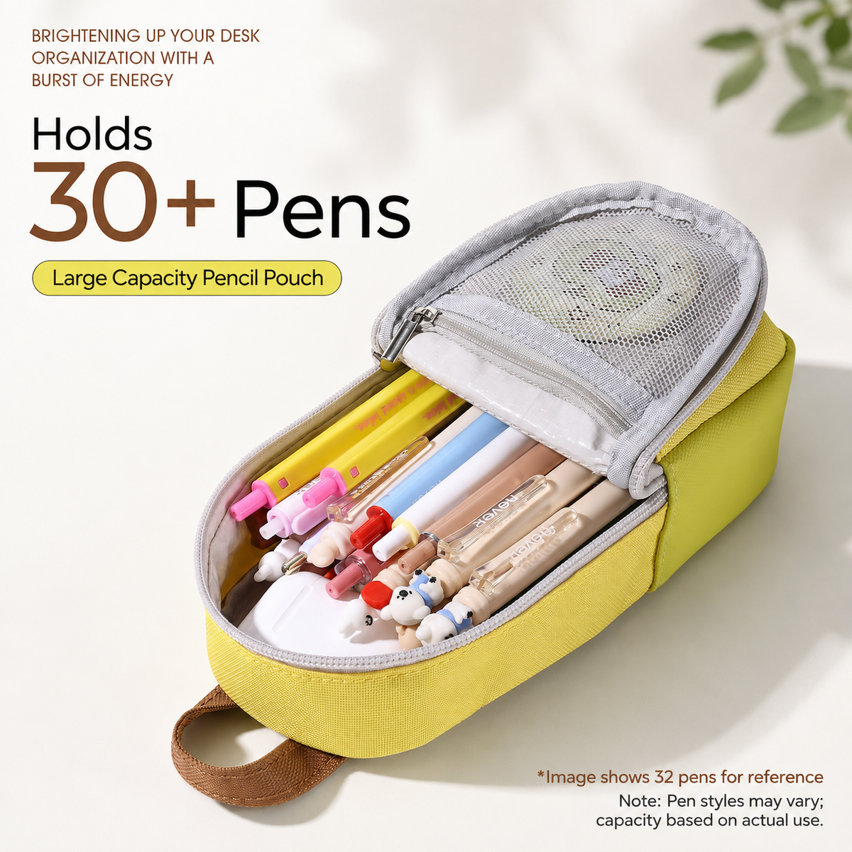 Backpack-Style Standing Pencil Case Color-Block Pen by never - color option view for journaling writing tool | Lumiyear