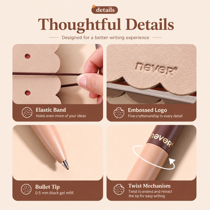 Cookie Time B6 Travel Journal & Gel Pen Stationery Gift Set