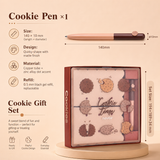 Cookie Time B6 Travel Journal & Gel Pen Stationery Gift Set