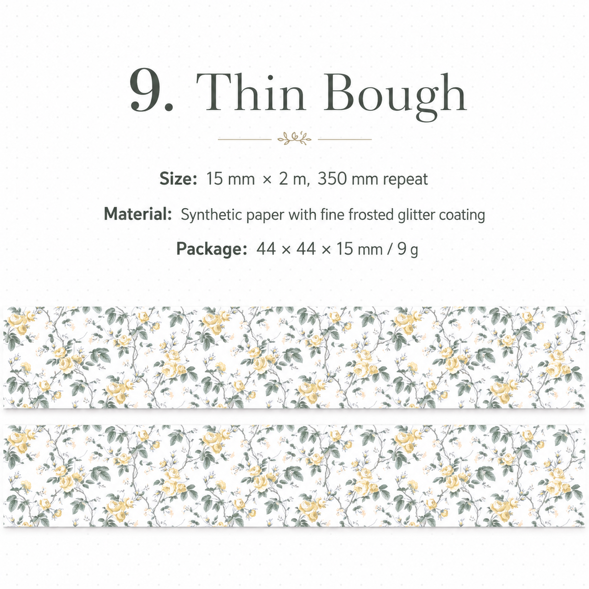 Floral Dreams Synthetic Washi Tape Set