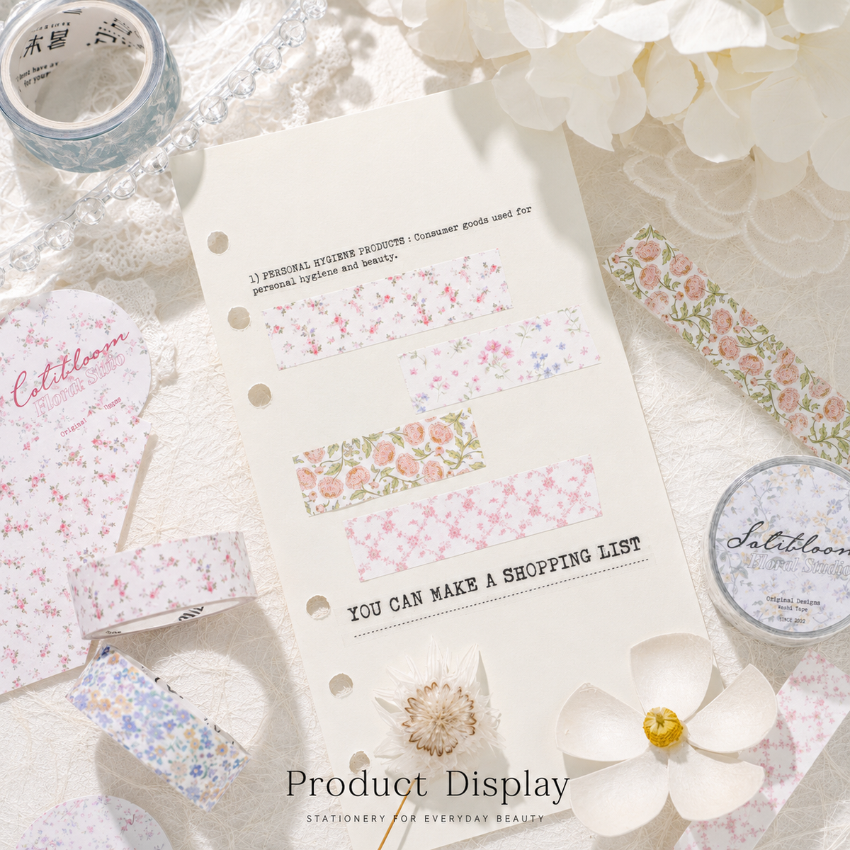Floral Dreams Synthetic Washi Tape Set