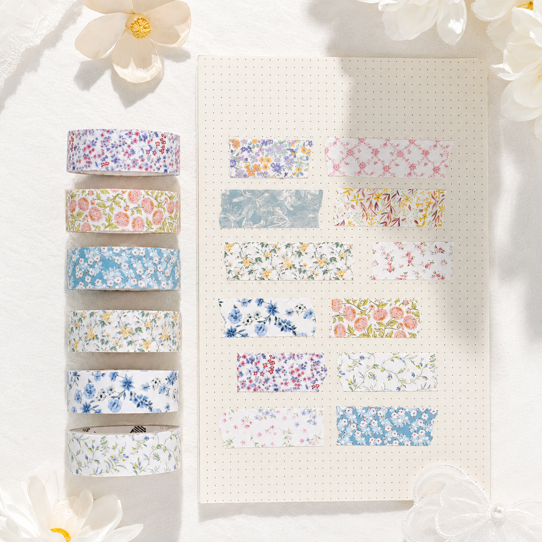 Floral Dreams Synthetic Washi Tape Set
