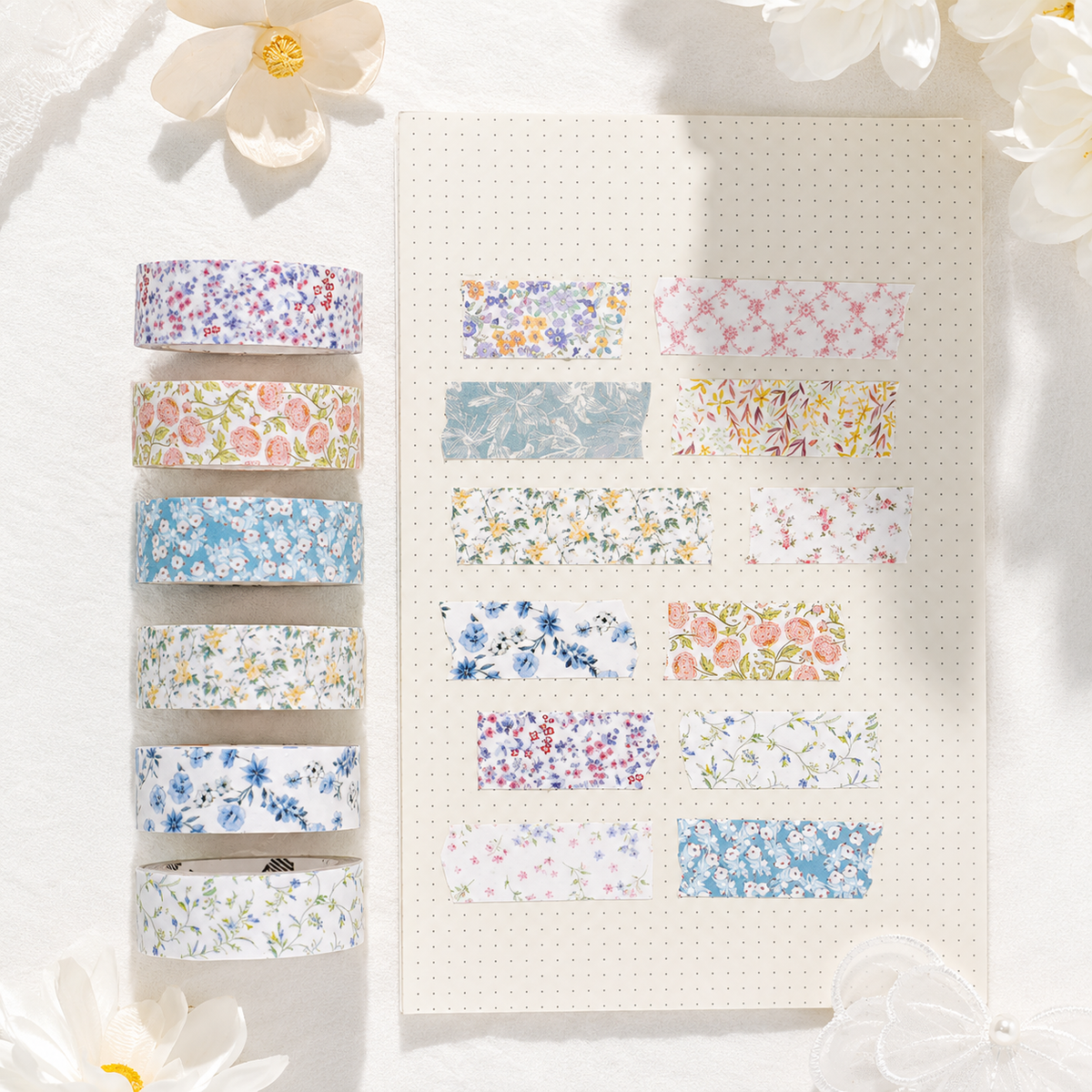 Floral Dreams Synthetic Washi Tape Set