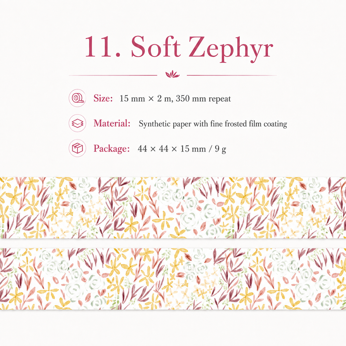 Floral Dreams Synthetic Washi Tape Set