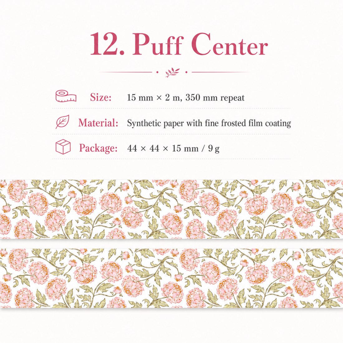 Floral Dreams Synthetic Washi Tape Set
