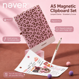 A5 Magnetic Clipboard Notepad Set Leopard Series