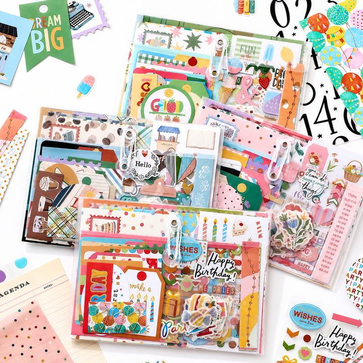 SIMNO Scrapbook Journal Kit (97-Piece Set) - main product view | Lumiyear
