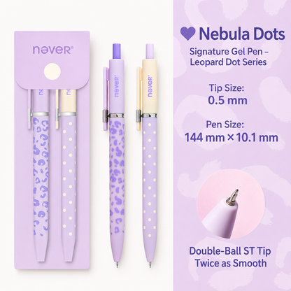 Star Marker Gel Pen Dot & Leopard Series (2 Pcs Set)