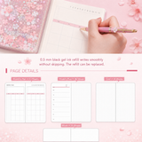 Sakura Spring Liquid Glitter Journal & Gel Pen Gift Set