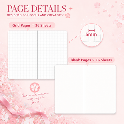 Sakura Spring Liquid Glitter Journal & Gel Pen Gift Set