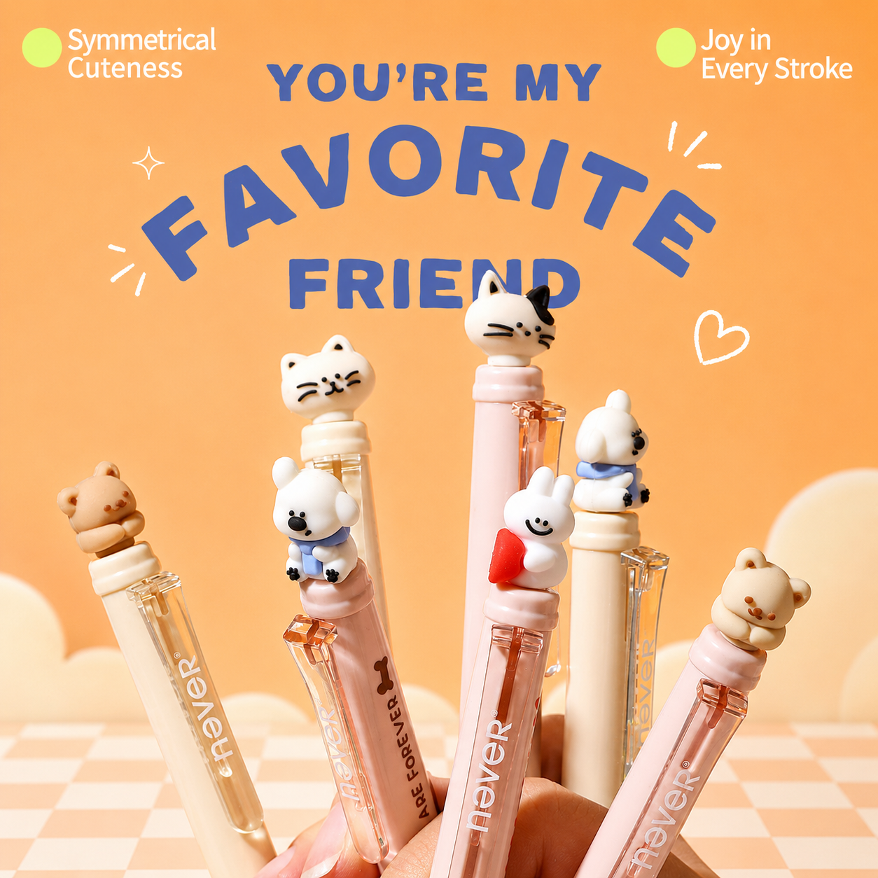 Snuggle Press Cute Animal Gel Pen Set (2 Pcs)