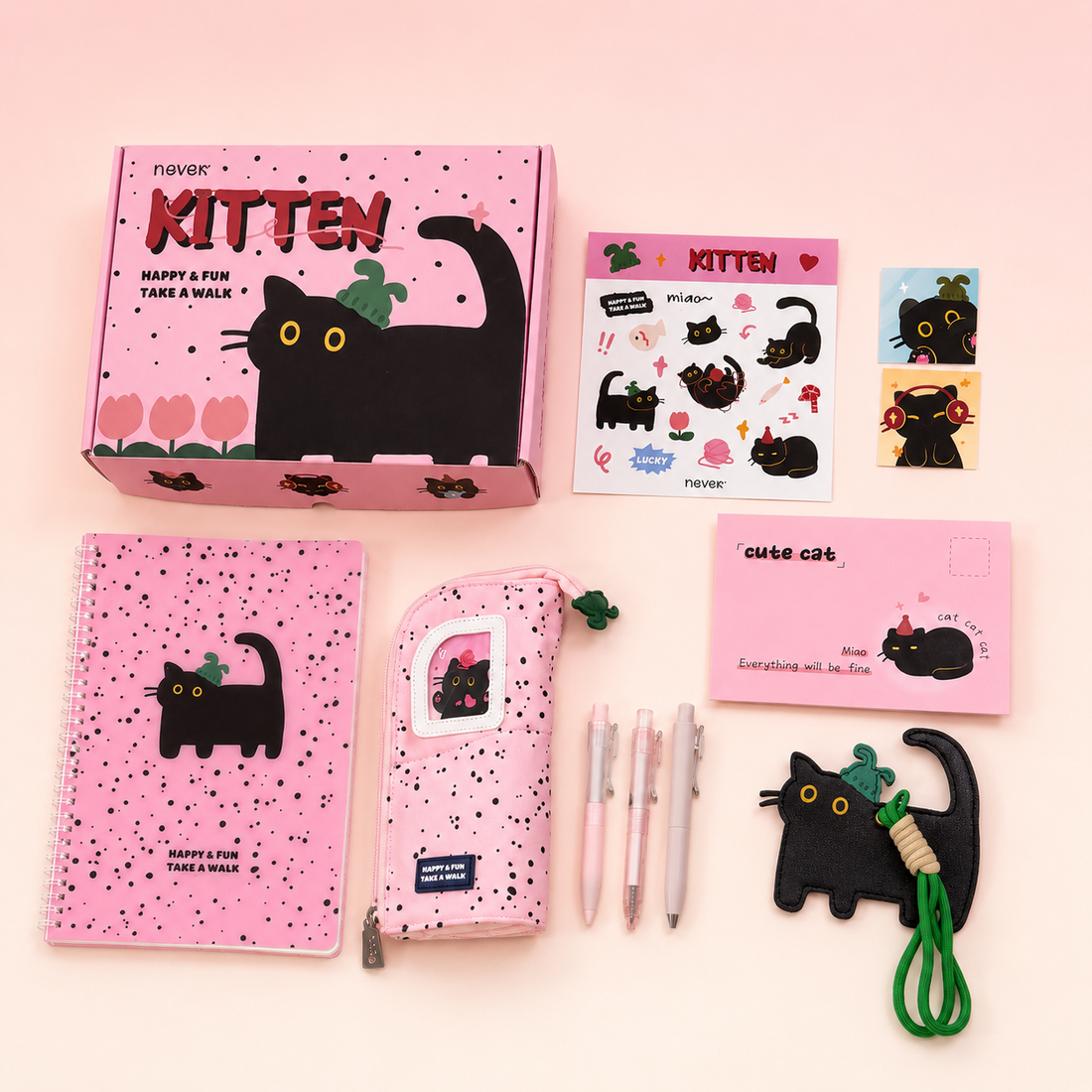 Yarn Kitten Aesthetic Stationery Gift Box Set (7 Items)