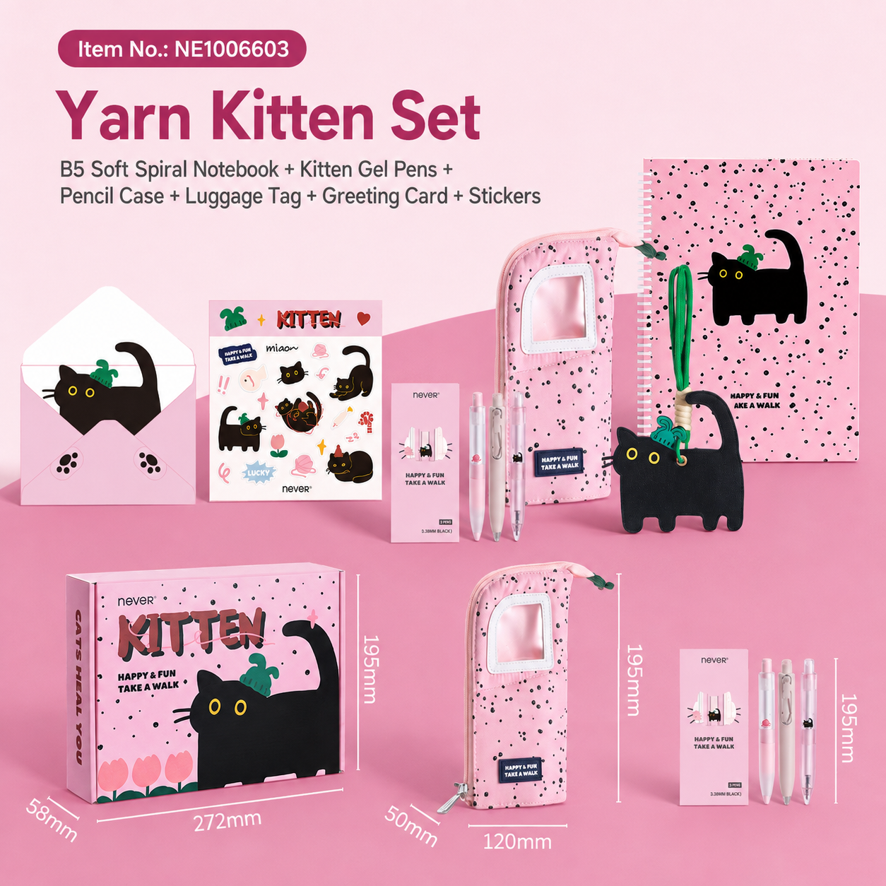 Yarn Kitten Aesthetic Stationery Gift Box Set (7 Items)