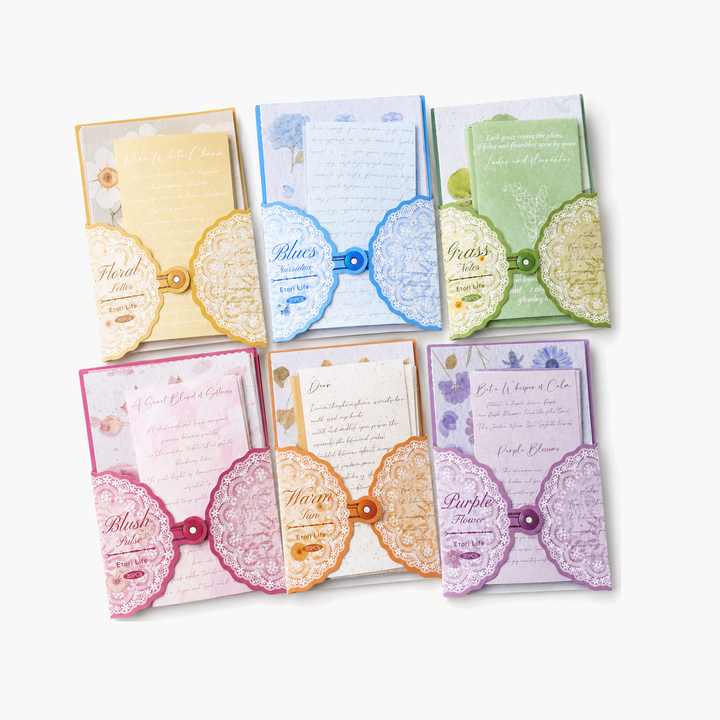 "Flora & Flower Note" Series Premium Vintage Botanical Material Paper Pack by zaomo - aesthetic stationery and journaling
