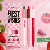 Strawberry Pie Color-Block Gel Pen Set (3 Pcs)
