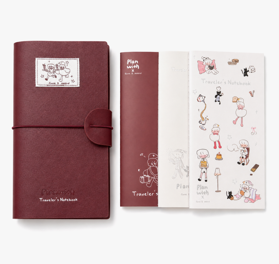 Planwith TN Traveler's Notebook Set (3 Inserts / 184 Pages)