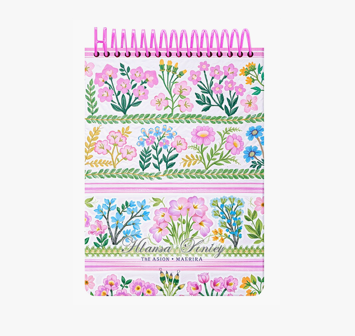 "Pastoral Florals" A5 Top-Flip Spiral Notebook