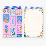 "Pastoral Florals" A5 Top-Flip Spiral Notebook