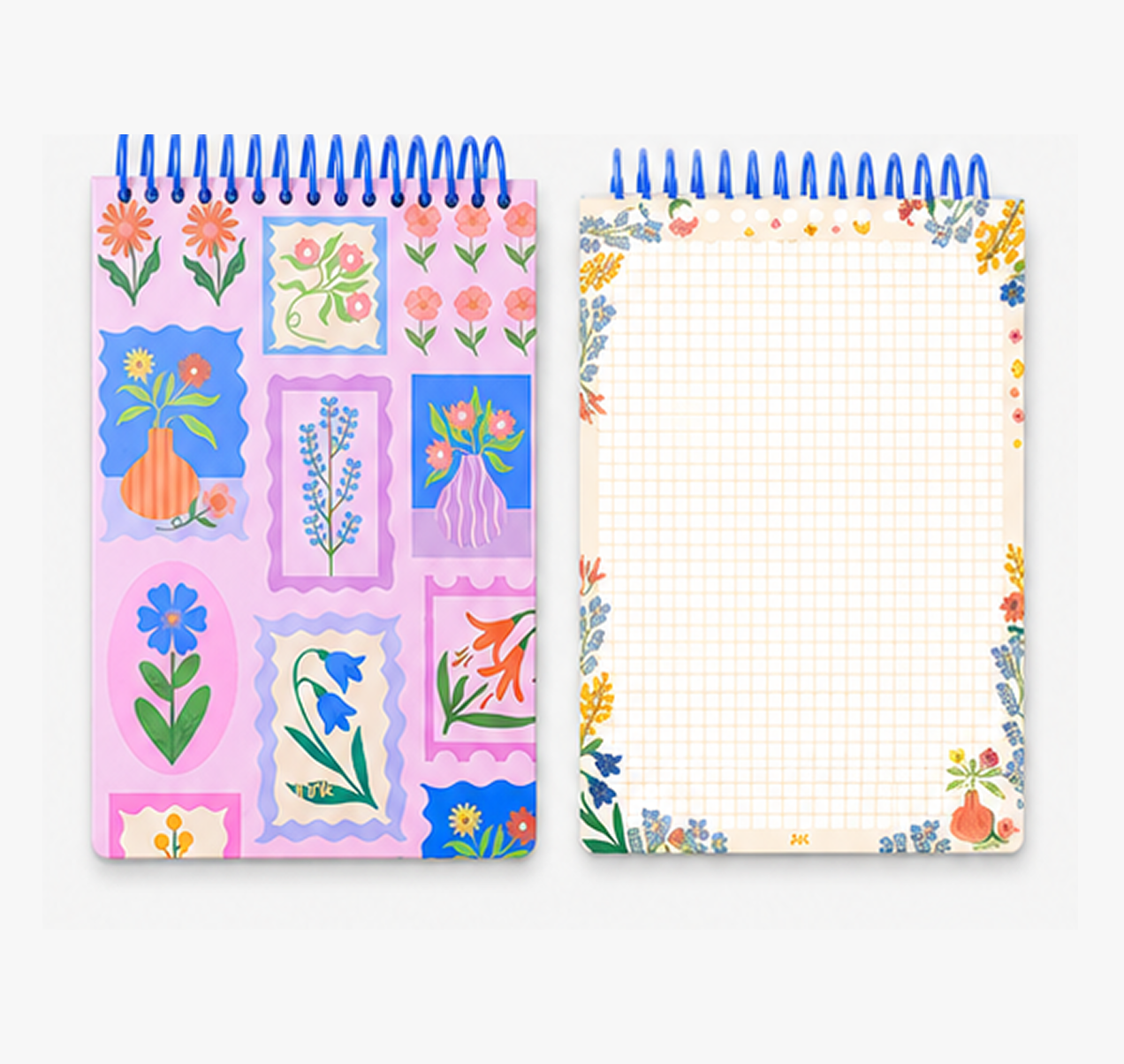 "Pastoral Florals" A5 Top-Flip Spiral Notebook