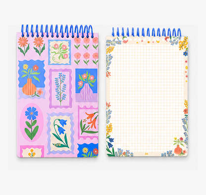 "Pastoral Florals" A5 Top-Flip Spiral Notebook