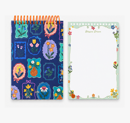 "Pastoral Florals" A5 Top-Flip Spiral Notebook