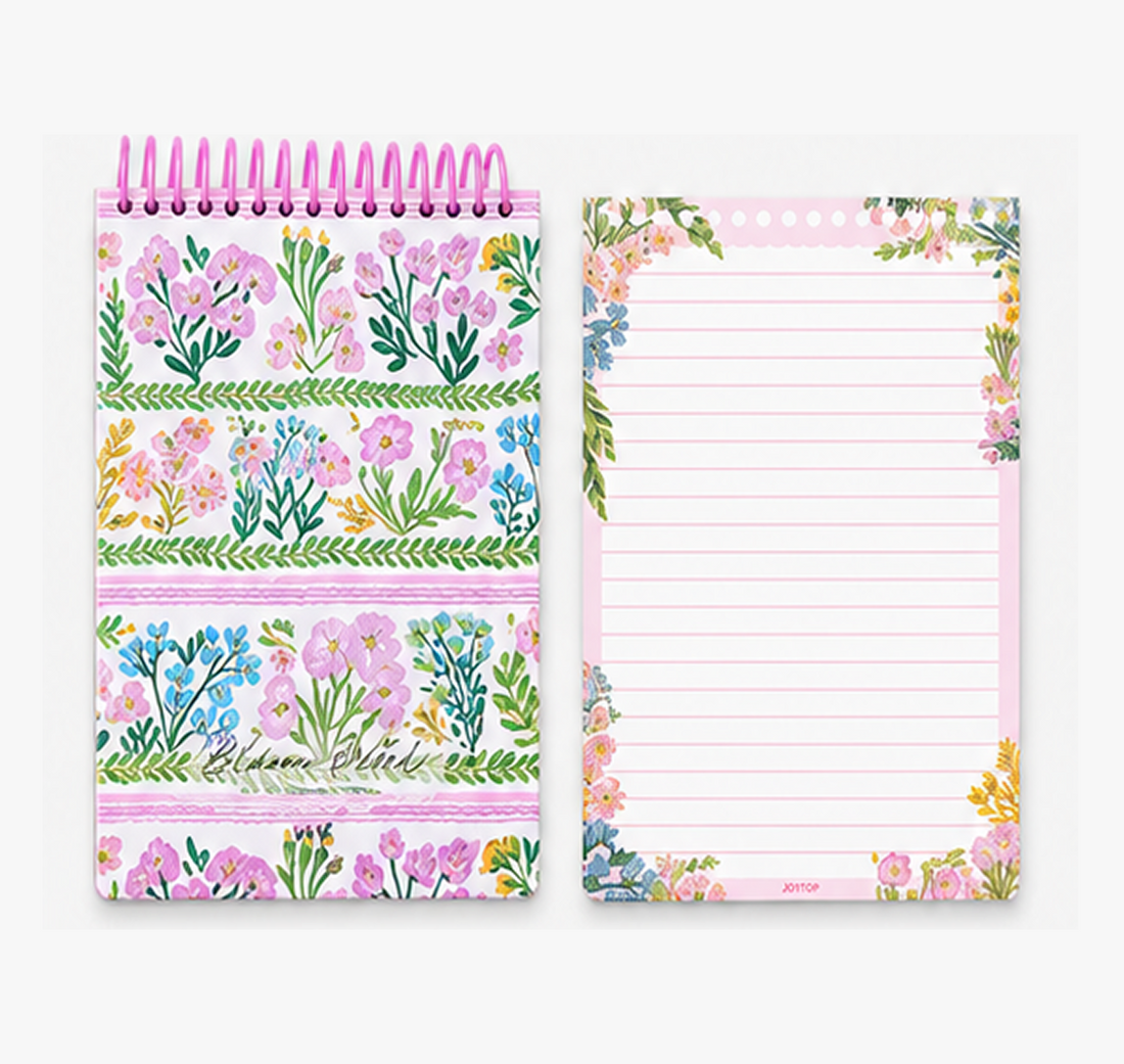 "Pastoral Florals" A5 Top-Flip Spiral Notebook