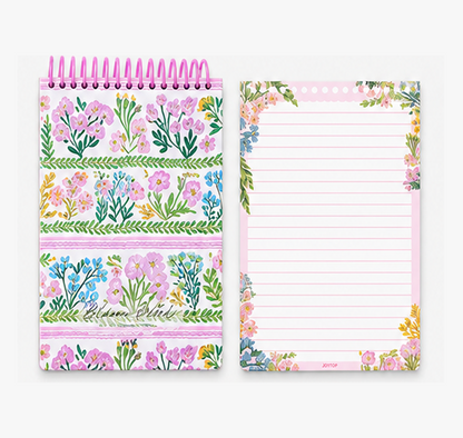 "Pastoral Florals" A5 Top-Flip Spiral Notebook