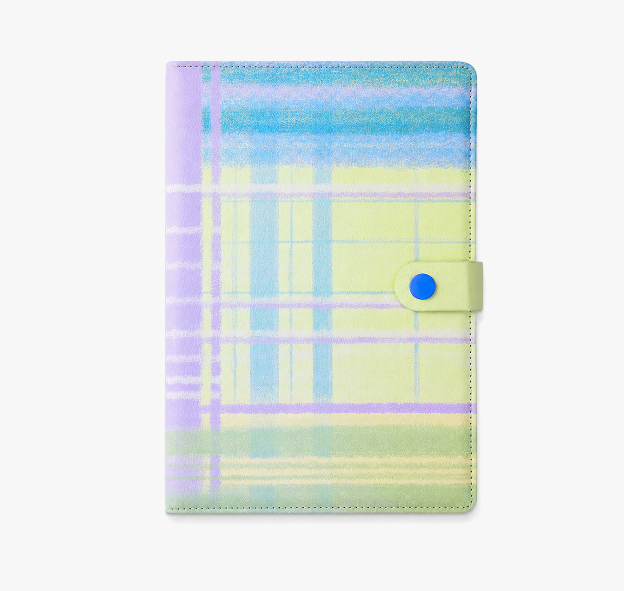 "Plaid Series" B5 Snap-Closure PU Leather Notebook