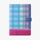 "Plaid Series" B5 Snap-Closure PU Leather Notebook