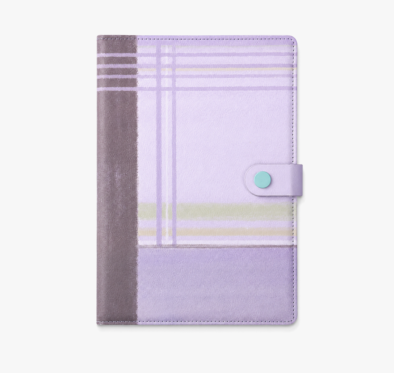 "Plaid Series" B5 Snap-Closure PU Leather Notebook