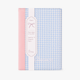 "Elegance Stitching" B6 Plaid Fabric & Leather Journal
