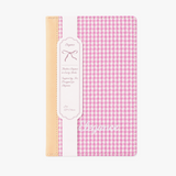 "Elegance Stitching" B6 Plaid Fabric & Leather Journal